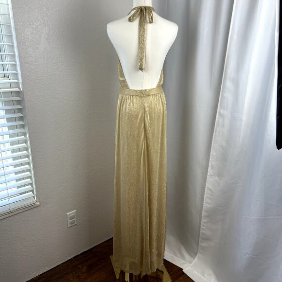 Lulu's Gold Maxi Dress - Picture 7 of 15